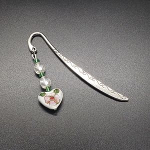 Hand Crafted White Heart Bookmark